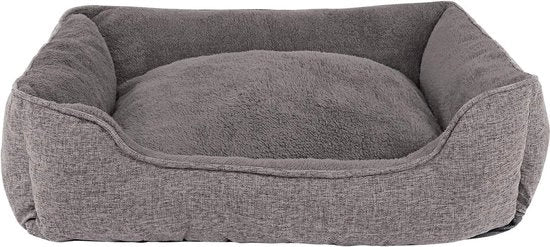 Letto per cani con cuscino, mantella e cappotto rimovibile, (S) 75x60 cm grigio