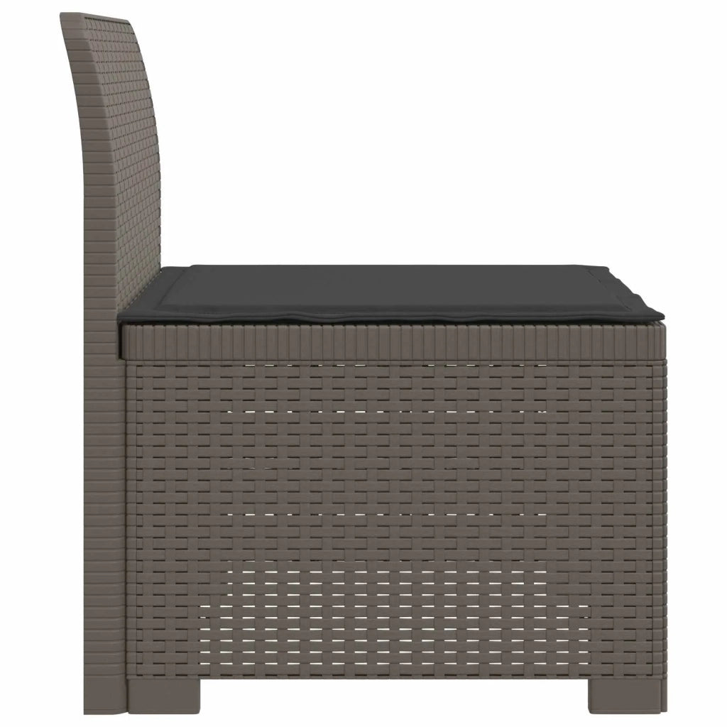 Divano da esterno-Divano da Giardino a 1 Posto con Cuscino Aspetto Rattan PP 602056