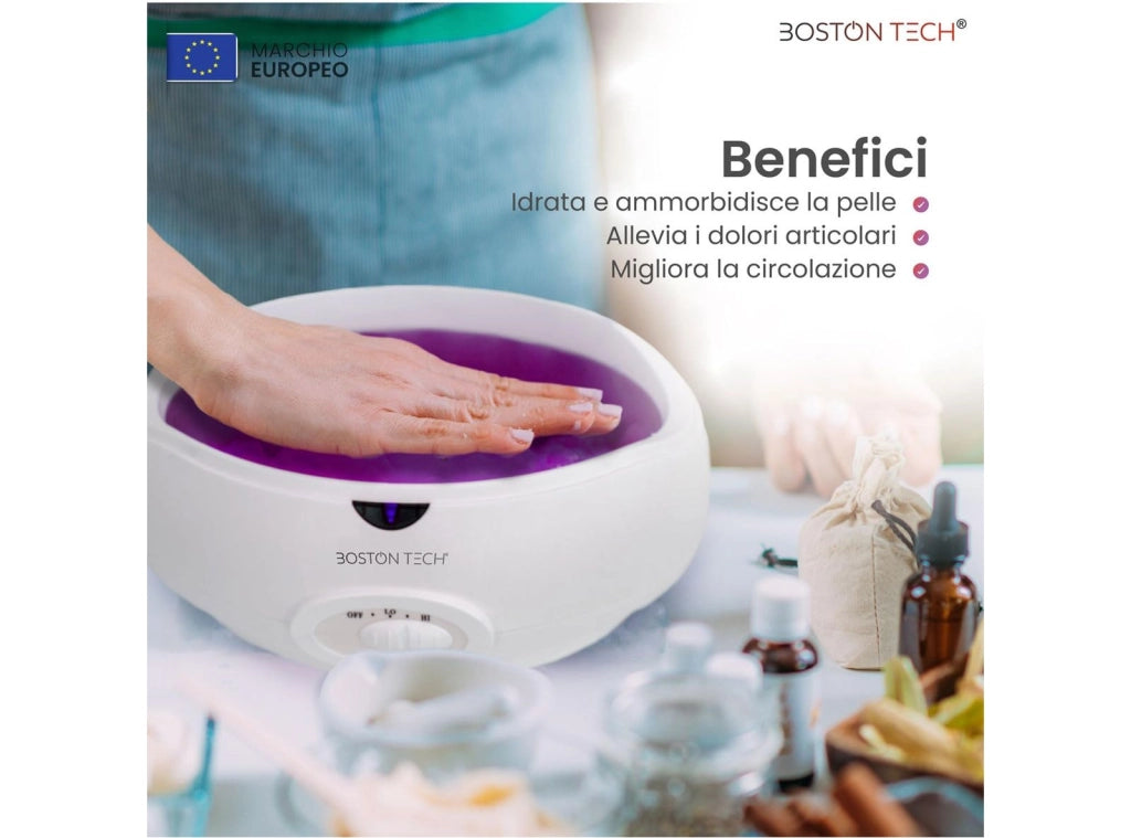 Bagno di Paraffina per Mani di Boston Tech Sollievo per Dolore Muscolare e Artrite Idrata Ammorbidisce e Rivitalizza la Pelle Capacità 3L 2 Blocchi di Cera Accessori Premium