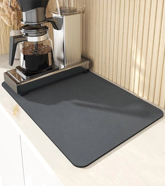 Afdruipmat per caffè - afdruipmatta - 40x50 cm - Nero - tampermat afdruipmat per caffè - accessori cucina e tè - Disimpegno per macchina del caffè - Afdruipmat per caffè