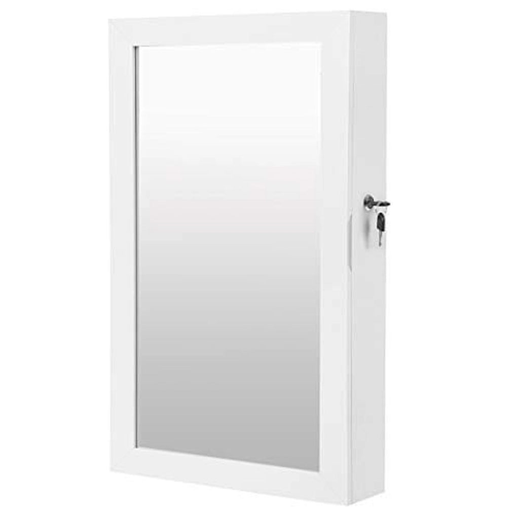 Specchiera portagioie a parete JBC51W in MDF bianco