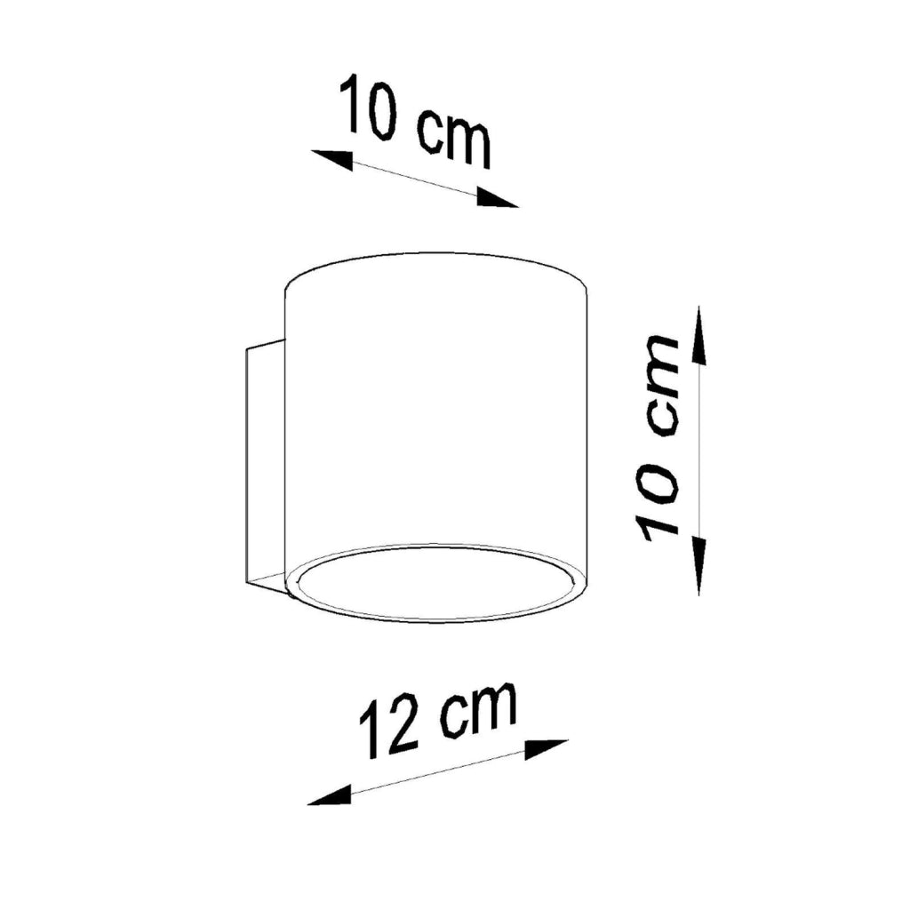 Applique RONDEO in cemento grigio G9 PureLume PU.0486