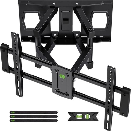 Sostegno per TV da parete, girevole e inclinabile per TV da 37 a 86 pollici, sostegno per TV da parete con massimo VESA 600x400mm, sostegno per TV fino a 55 kg, sostegno per TV da parete estensibile con doppia braccio, XML901
