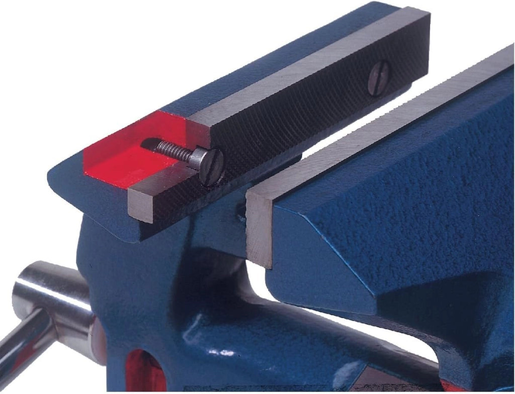 Etau réglable base fixe 125 mm ouverture 155 mm série 80 avec serre-tubes