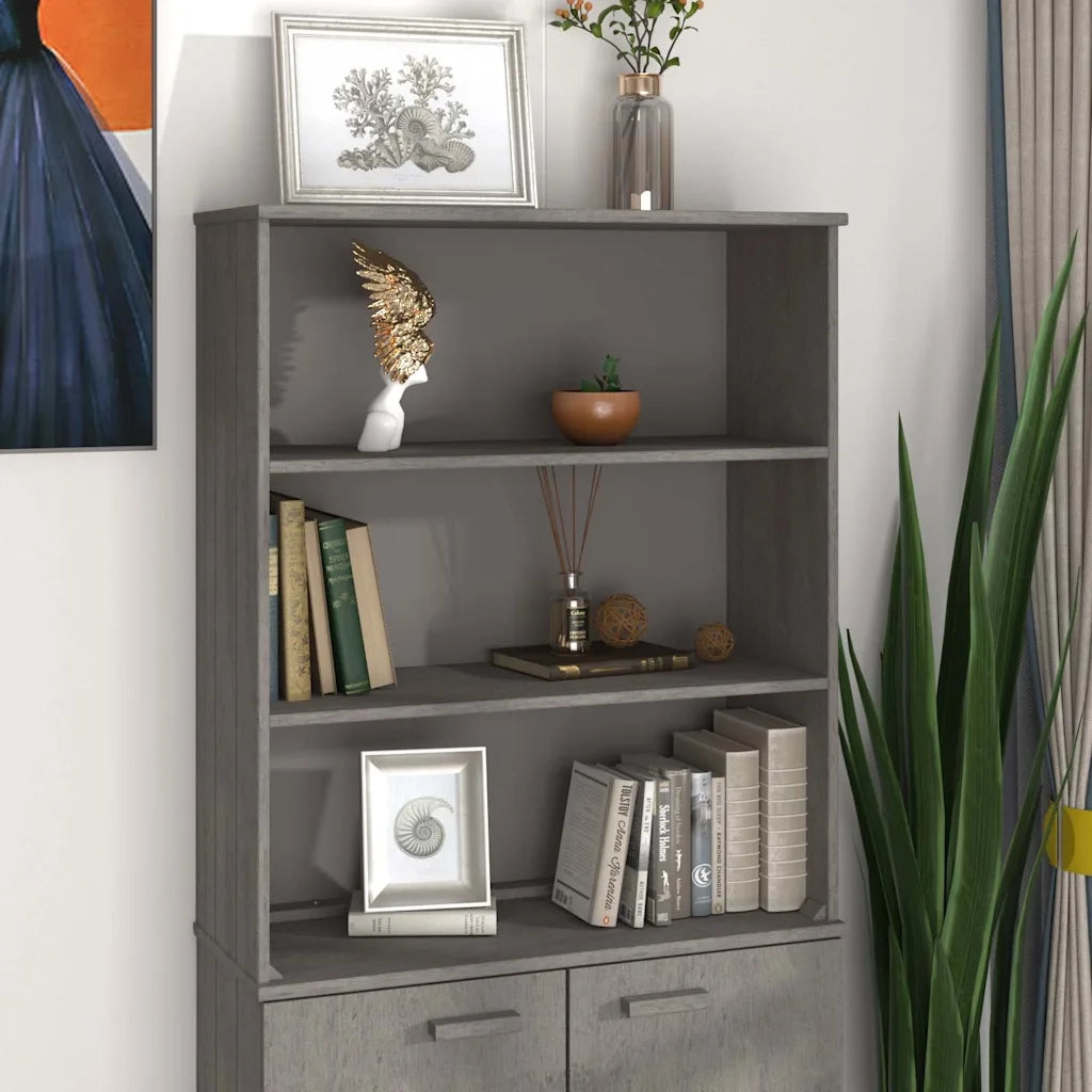 Piano Credenza-Buffet-Armadio da cucina HAMAR Grigio Chiaro 85x35x100 cm Legno di Pino