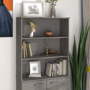 Piano Credenza-Buffet-Armadio da cucina HAMAR Grigio Chiaro 85x35x100 cm Legno di Pino