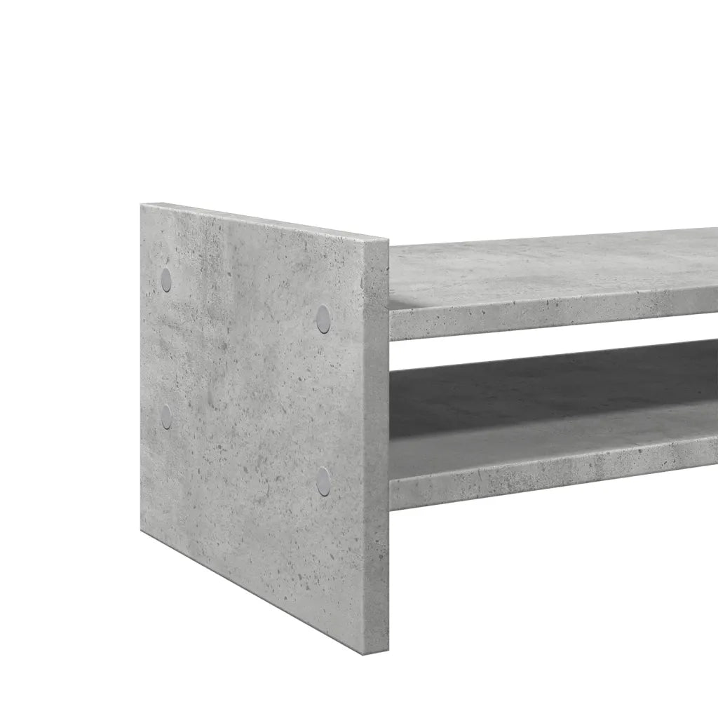 vidaXL Supporto per Monitor Grigio Cemento 50x27x20 cm in Truciolato