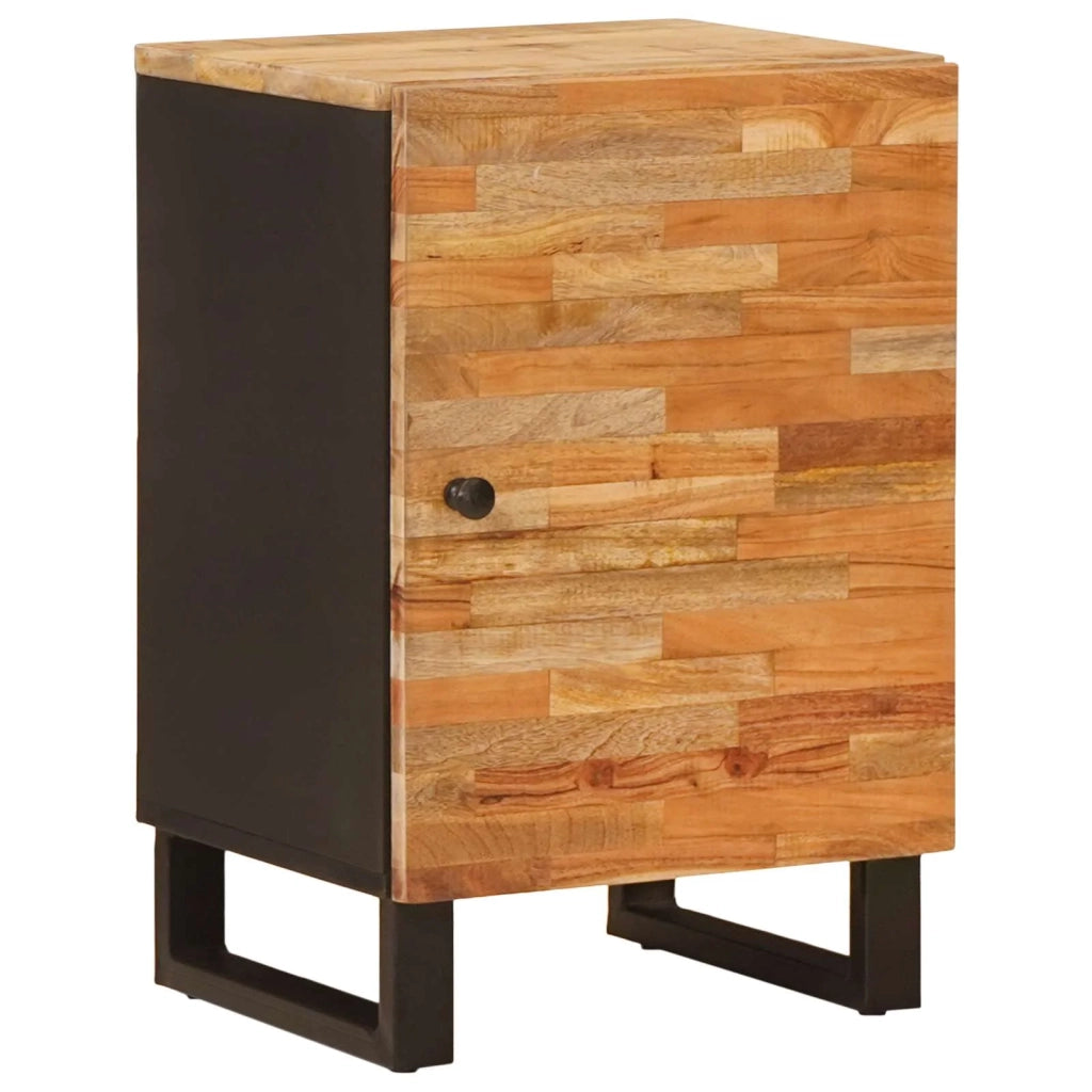 Mobiletto da bagno rettangolare moderno funzionale ed elegante 38 x 33 x 58 cm in legno di mango naturale 02_0057819