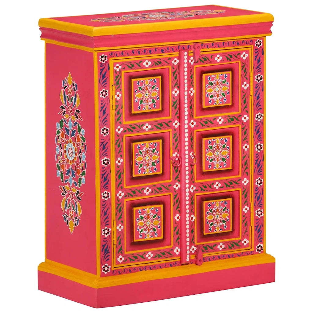 Credenza in Legno Massello di Mango Rosa Dipinta a Mano cod mxl 25111