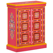 Credenza in Legno Massello di Mango Rosa Dipinta a Mano cod mxl 25111