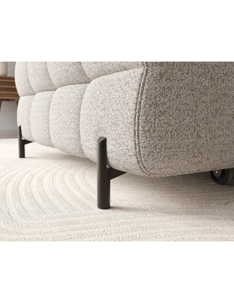 Divano angolare sinistro convertibile Beige mélange stile contemporaneo 285x99x181cm FILTRO