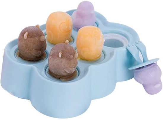 Congelatore per ghiaccio riciclabile con 6 forme, blu, BPA gratuito