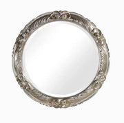 Mobili2g - specchiera in foglia argento rotonda-sagomata misura : 76 x 76 x 5