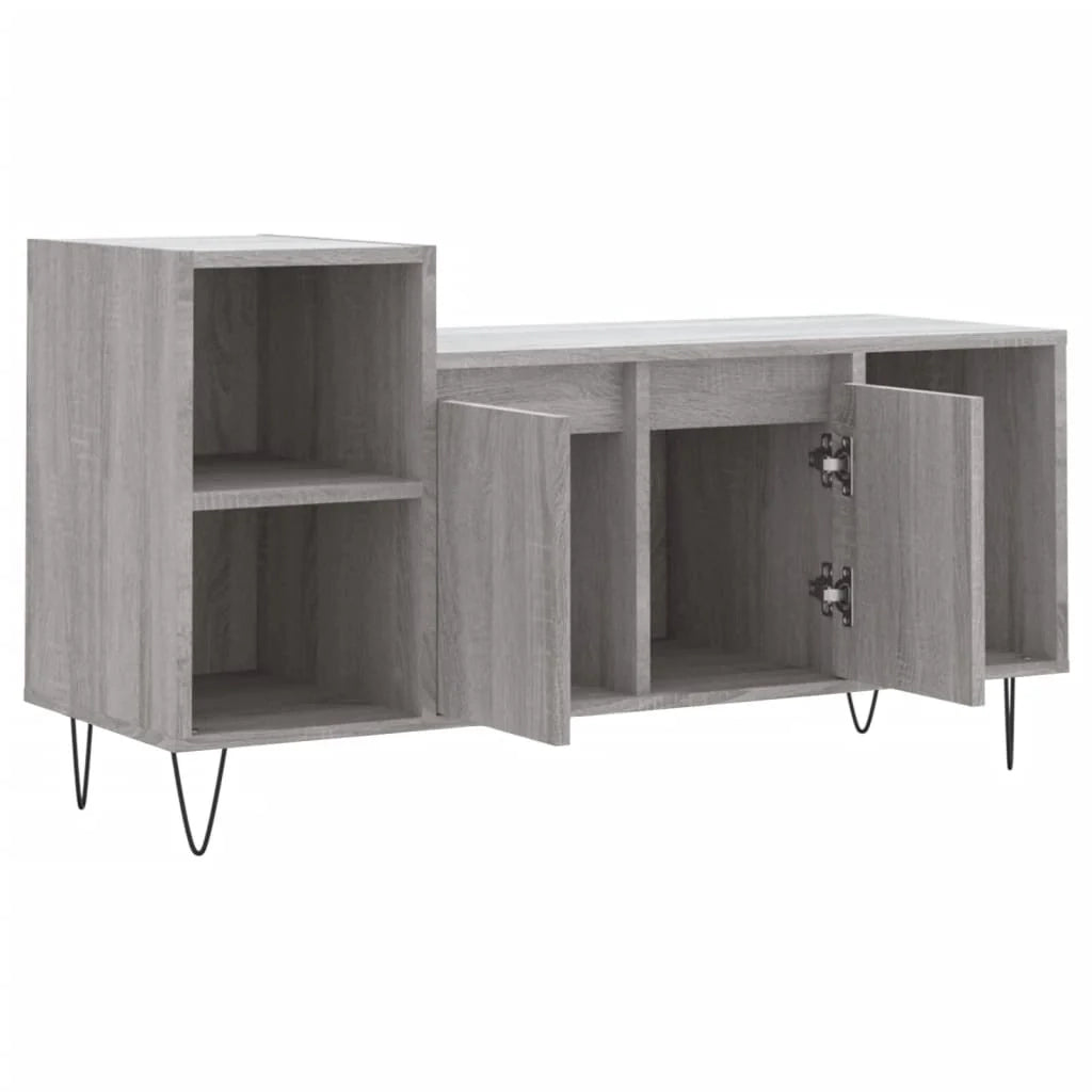 Mobile TV multimediale mensola TV credenza TV sala da pranzo soggiorno camera da letto Sonoma 100 x 35 x 55 cm legno ingegnerizzato grigio 02_0028338