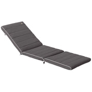 Materassino per lettino prendisole, 200x64 cm - Materassino Per Lettino Prendisole, 200x64 Cm Grigio Con Bordino Ecru