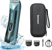 Rasatrice peli corporali uomo, Trimmer elettromedico per aree intime e pube, idroresistente, adatto per uso umido e secco, con LED, Trimmer per capelli superflui uomo