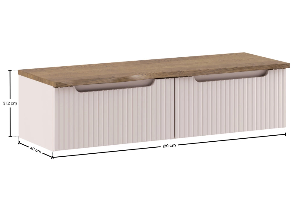 Set mobili bagno 120 cm con piano Nova Cashmere 120 cm