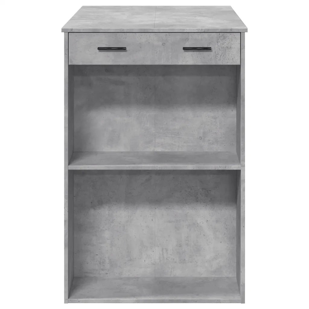 Tavolo da Bar Grigio Cemento 102x70x103,5 cm in Truciolato