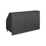 Mobile cucina sottotetto R-Line Antracite rustico/Antracite 140 cm Set di 2 carcasse armadio profondità 60 cm Vicco