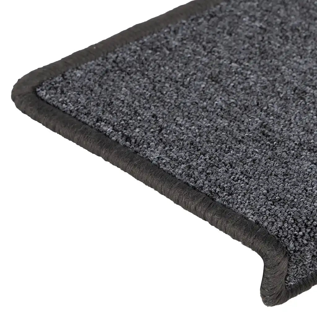 vidaXL Tappetini per scale 30 pz 65x21x4 cm Grigio scuro Bordo rettangolare