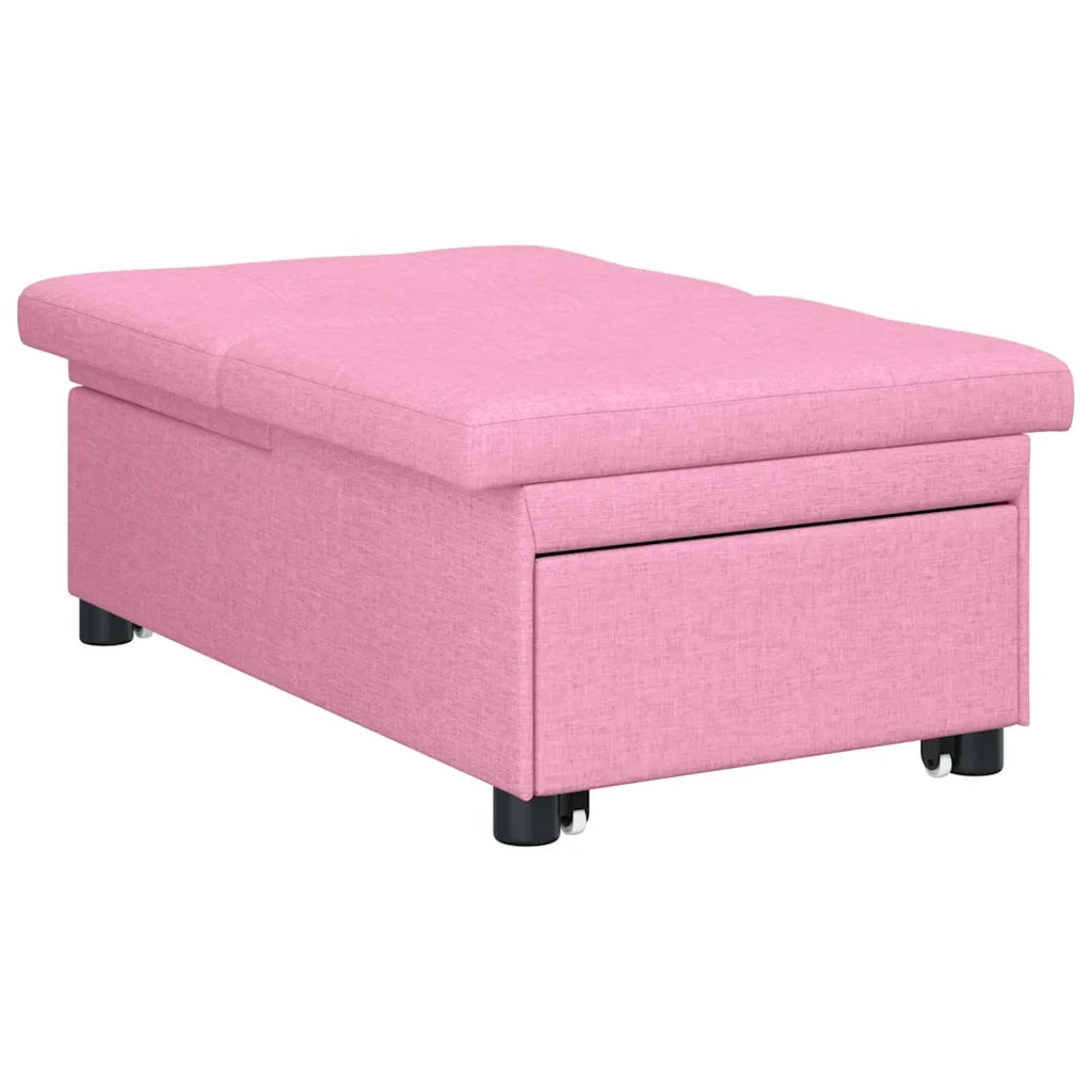 Divano Letto Estraibile Rosa 194 x 50 x 82 cm Tessuto 42008592