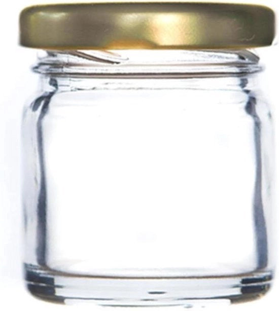 Sottobicchieri da colazione in vetro con coperchio dorato - 100 pezzi - 41 ml - Ideali per regali e doni di nozze