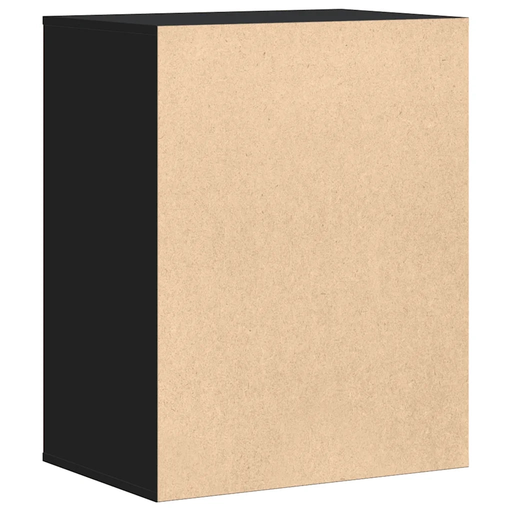 Cassettiera Angolare Nera 60x41x76 cm in Legno Multistrato