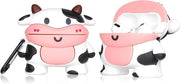 Copricapo in silicone per AirPods Pro - Copertura 3D Cartoon Kawaii - Portachiavi divertente con animali - Protezione morbida per AirPods Pro - Design per ragazze, bambine e donne - Scatole per AirPods - Rosso