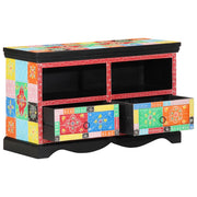 Mobile TV  Multicolore 80x35x50 cm in Legno Massello di Mango