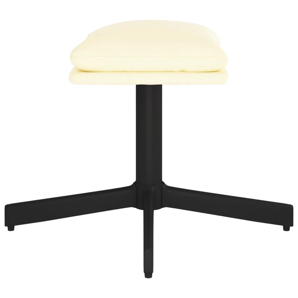 Poggiapiedi Crema 60x60x39 cm in Similpelle cod mxl 76700