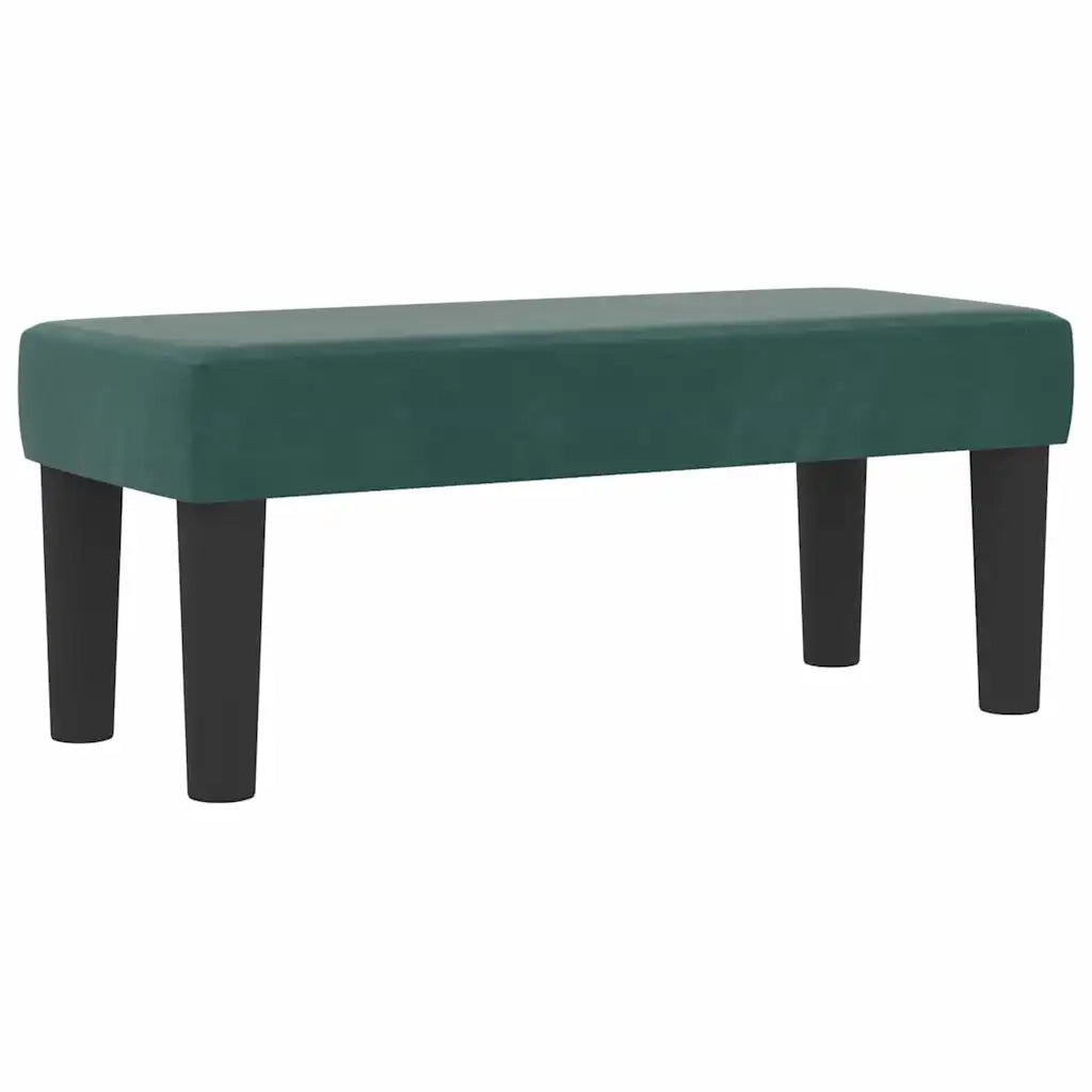 Letto a molle con materasso Verde scuro 90 x 190 cm Velluto