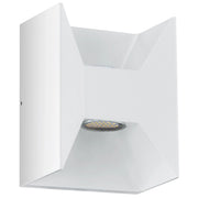 Applique Esterno Moderna Morino Alluminio Bianco Led