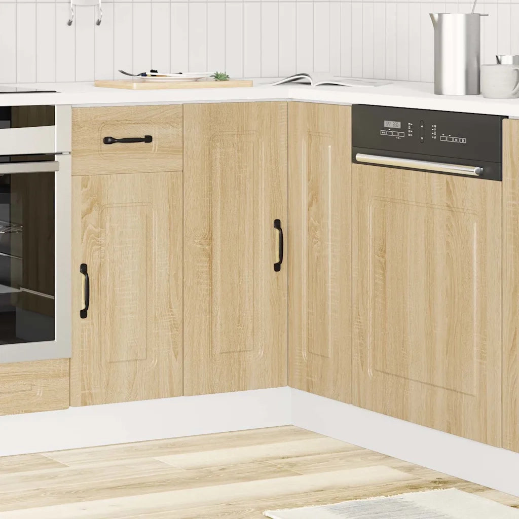 vidaXL Base Angolare da Cucina Kalmar Rovere Sonoma Legno Multistrato