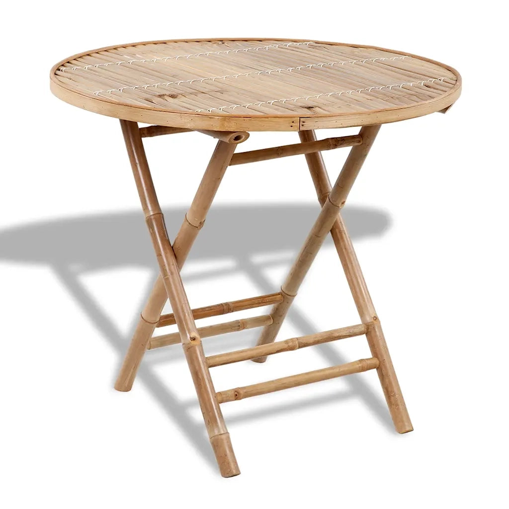 Set da Pranzo da Giardino 5 pz | Set Salotto da Giardino Pieghevole in Bamb¨´