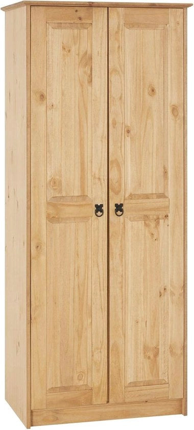 Armadio in stile messicano realizzato in legno di abete massiccio con 2 porte