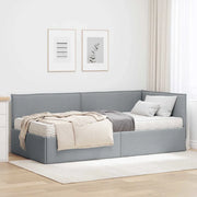 Struttura Letto Angolare con Materasso 2 pcs Grigio chiaro 3394005