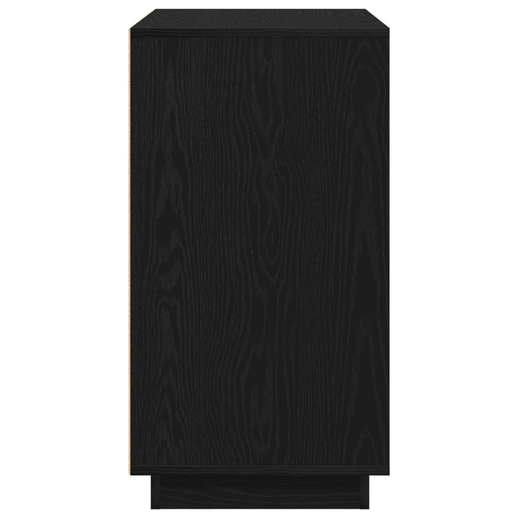 Credenza in Rovere Nero 80x34x75 cm in Legno Ingegnerizzato