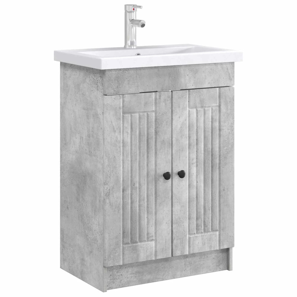 Mobiletto da bagno sotto il lavello Grigio Cemento 890047