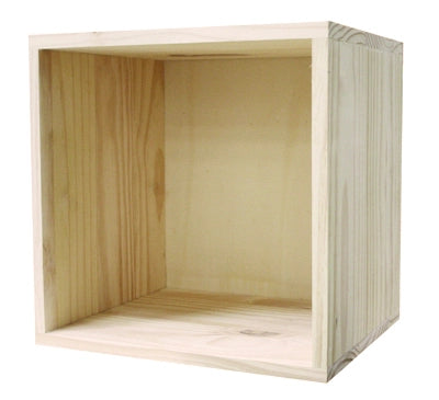 Pensile Libreria 1 Ripiano 36x30x36 cm in Legno di Pino Naturale