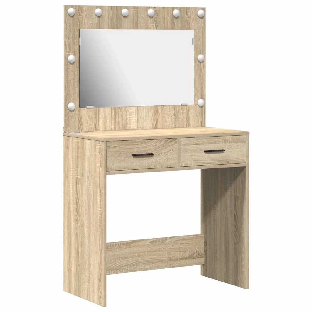 Tavolo da Trucco con cassetto Rovere Sonoma 78,5 x 41 x 135 cm 865030