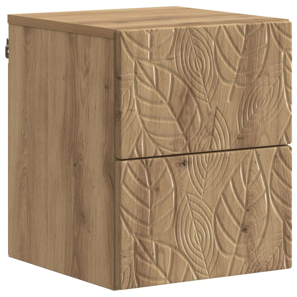Mobiletto da notte a muro Rovere Artigianale 34,5 x 33 x 40 cm 898823