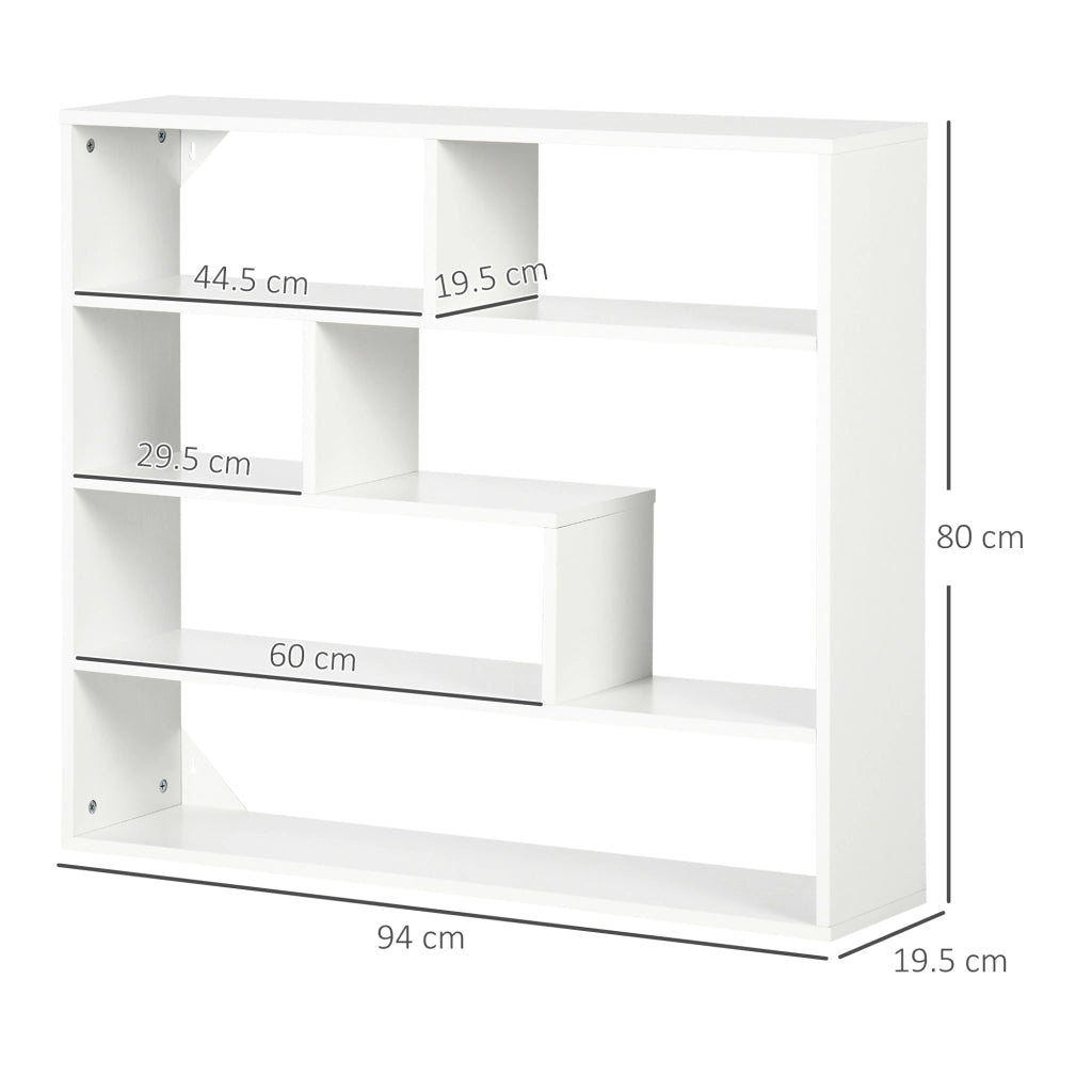 Libreria a Muro 4 Ripiani ¨C Xylo ¨C Legno Bianco 94x19.5x80cm