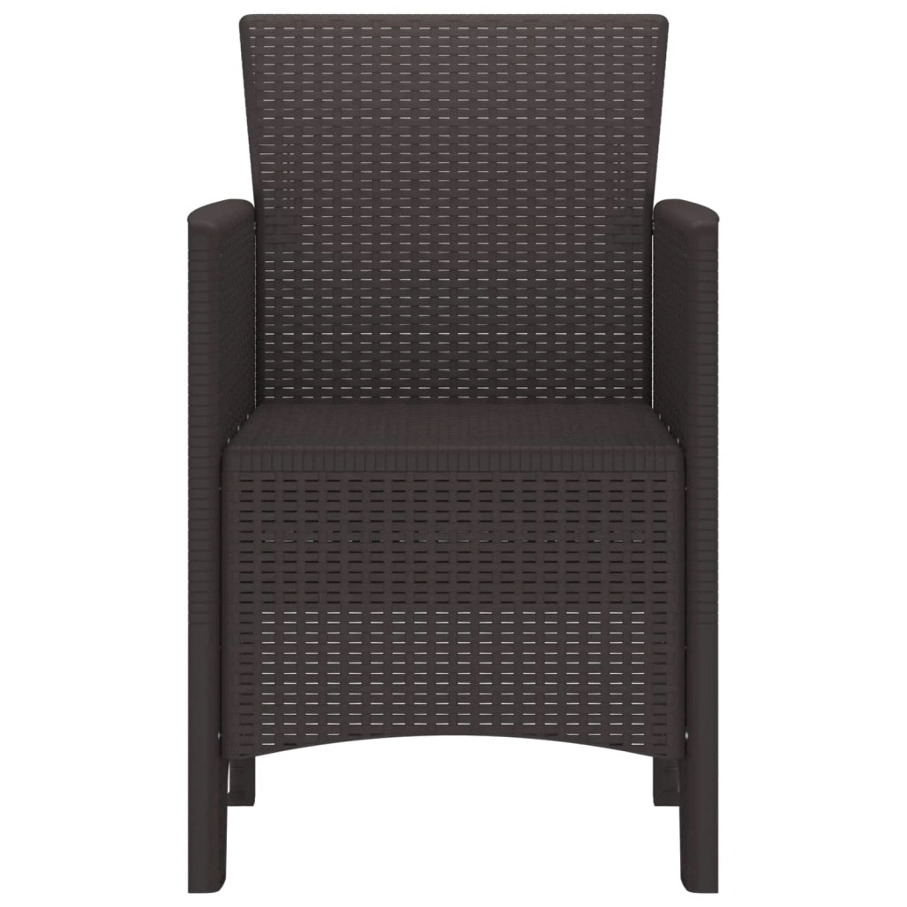 Sedia da Giardino 4 pz | Sedie da Esterno Marrone 53 x 49 x 85 cm Polipropilene