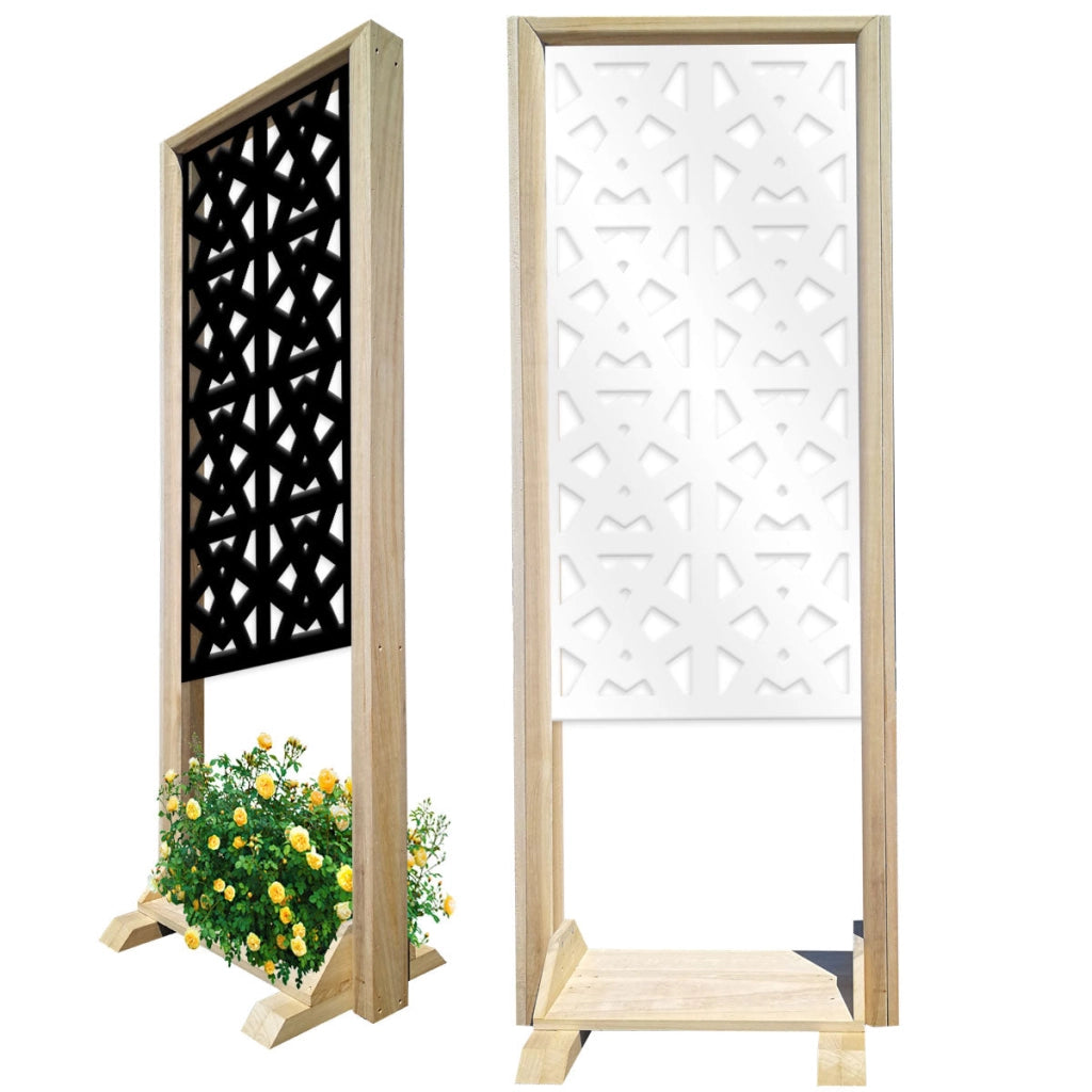 RAILING - Separè - Paravento modulabile - 70x190cm - in Legno e PVC Colore: nero
