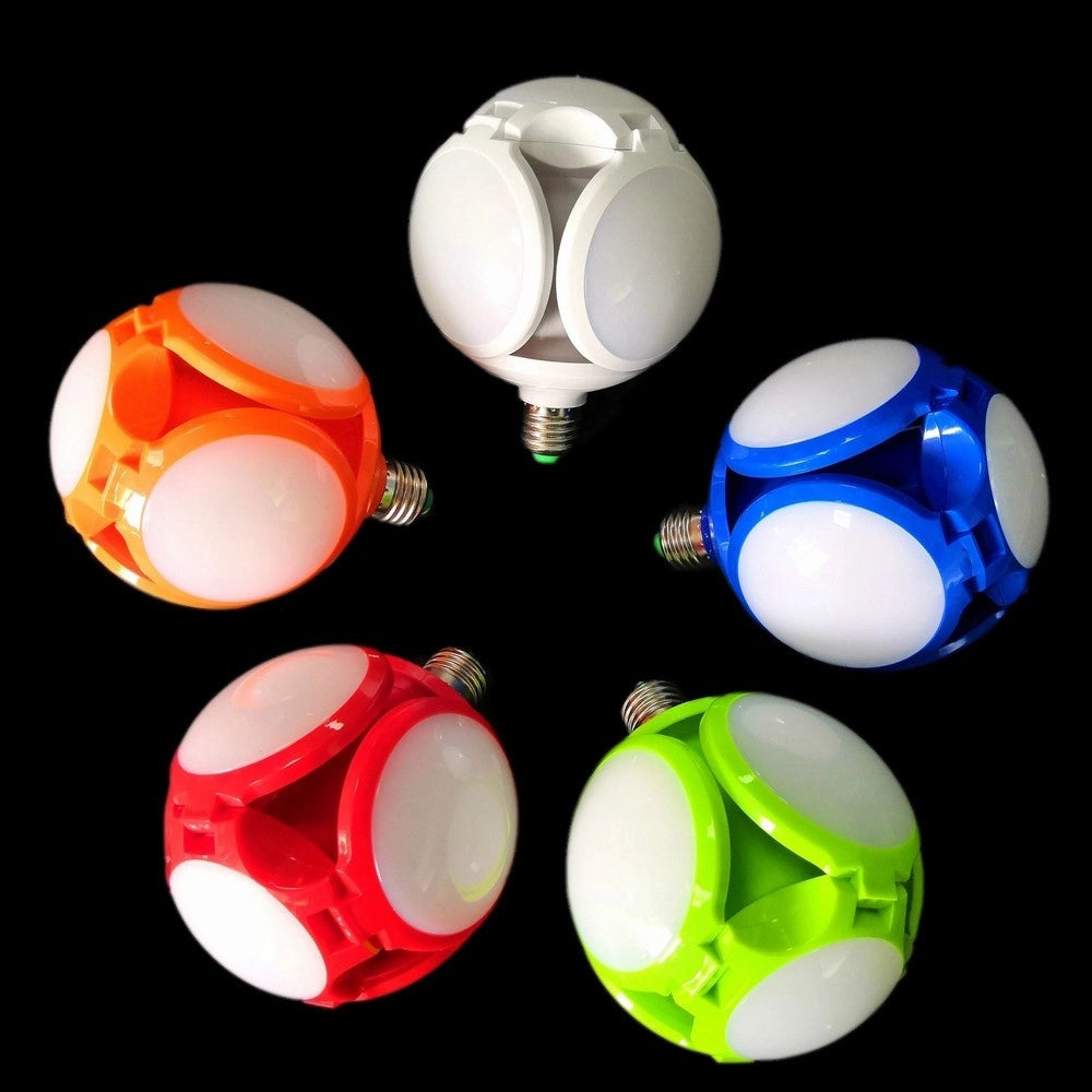 Trade Shop - Lampada Lampadario Deformabile Led 60w Luce Fredda 5 Vie Bianca Attacco E27 Ufo -