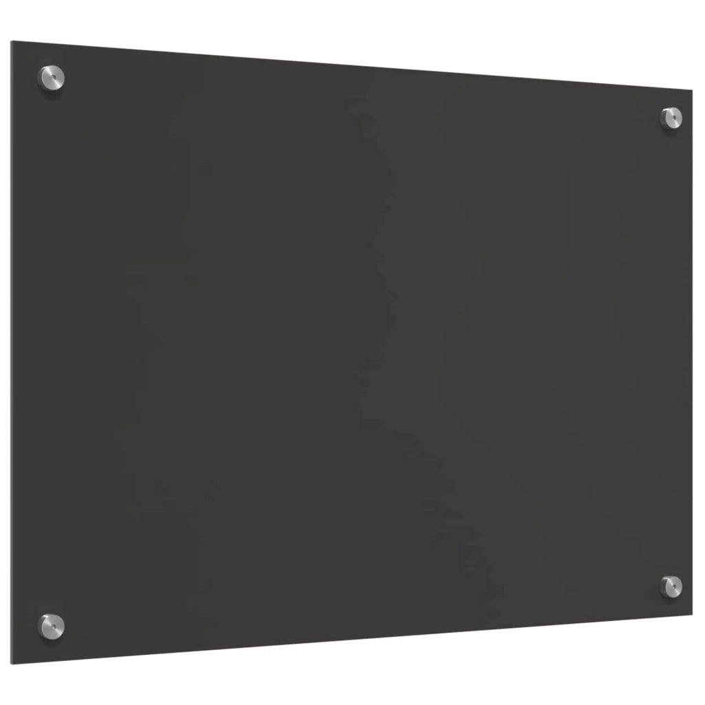 Paraschizzi moderno per cucina 70 x 50 cm resistente al calore design elegante facile da installare vetro temperato grigio scuro 02_0058448
