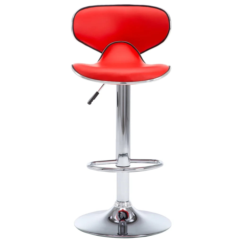 323645  Bar Stools 2 pcs Red Faux Leather