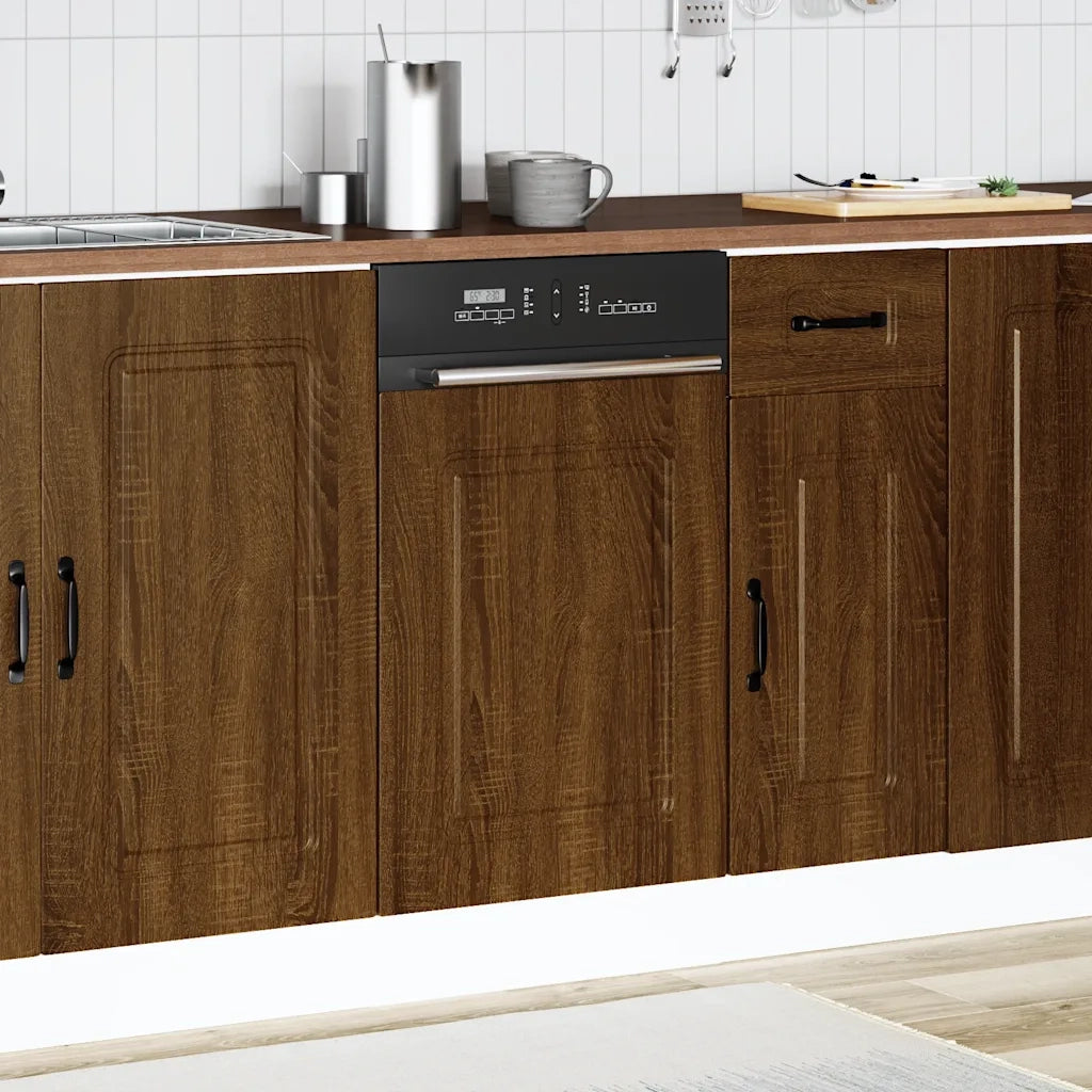 vidaXL Pannello Lavastoviglie Kalmar Rovere Marrone 45x1,5x67 cm