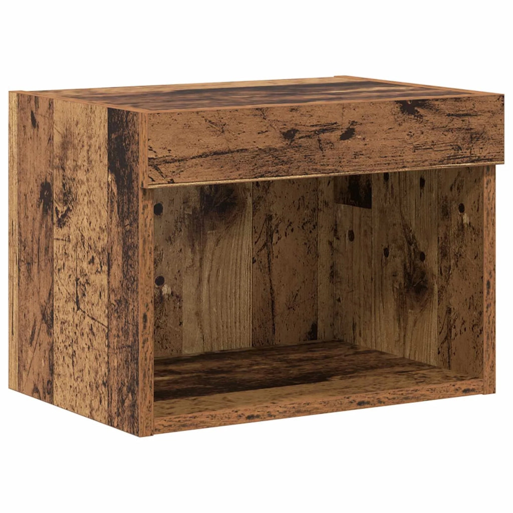 Mobile Porta TV con LED 5 pz-Credenza per TV Legno vecchio 80 x 30 x 40 cm