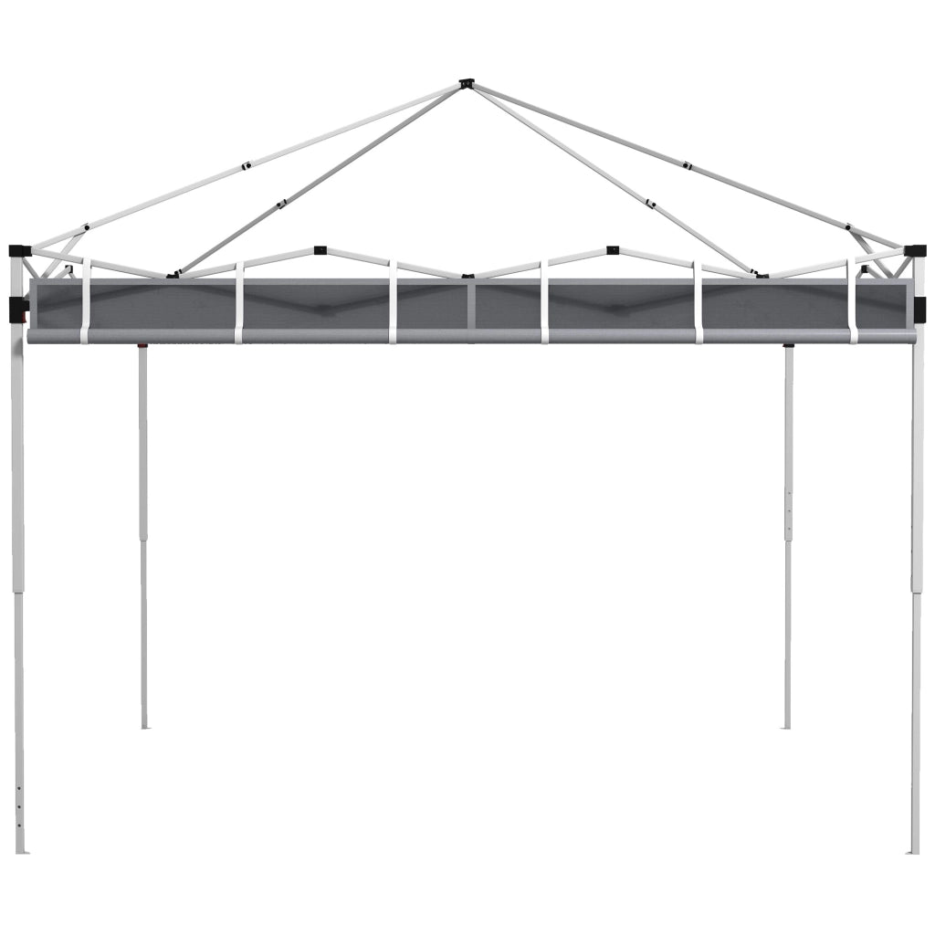 Pareti Gazebo 3x3 e 3x6 m in Tessuto Oxford Grigio con Chiusure ad Anello e a Gancio